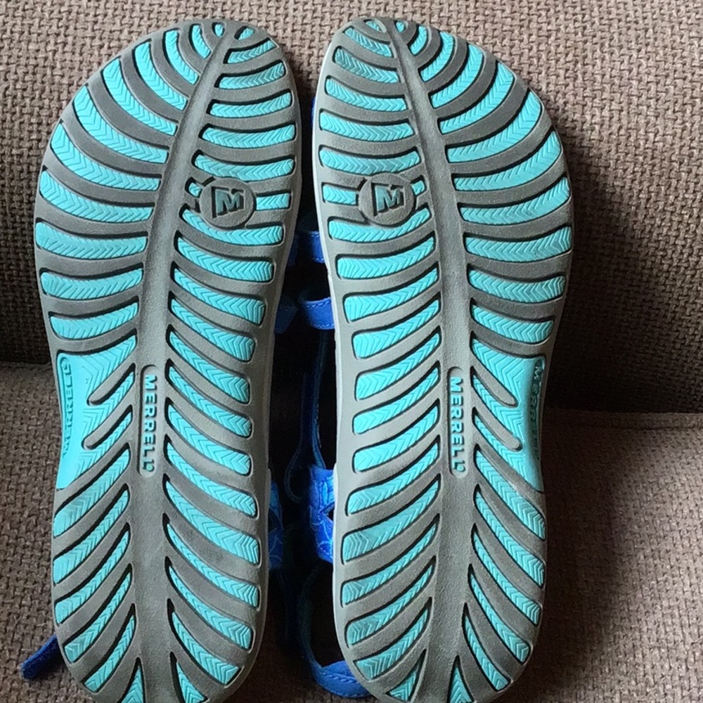 Merrill Victoria Blue Strappy Sandals - Picture 2 of 5